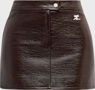 Courrèges Reedition Vinyl Mini Skirt