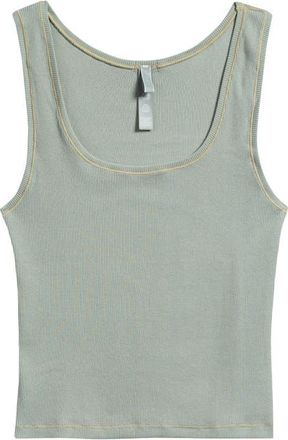 SKIMS Stretch Cotton Rib Tank in Mineral at Nordstrom, Size X-Large
