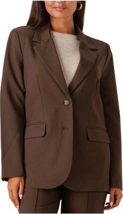 Y.A.S Bruine Elegante Blazer voor Vrouwen - Dames - Blazers - Bruin - XL - Polyester - Jassen
