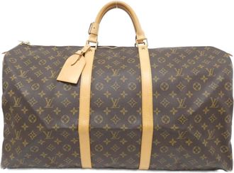 Louis Vuitton Brown Coated Canvas Boston Bag (Pre-Owned)