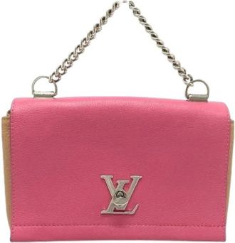 Louis Vuitton Tweedehands leren Louis Vuitton tassen - Dames - Vintage Schoudertas - Roze - ONE Size - Leer - Vintage