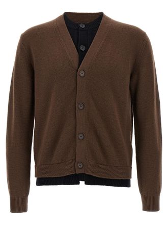 J.W.Anderson Brown Wool Mens Cardigan