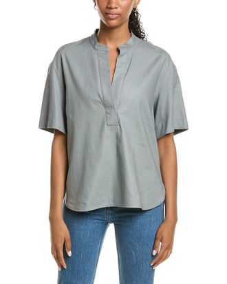Vince Linen-Blend Top