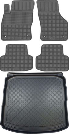 OEM Juego De Alfombrillas De Goma Para Coche Y Alfombrilla Para Maletero Para Audi A3 Iii 8v Sed&aacute;n (09.2013-03.2020)