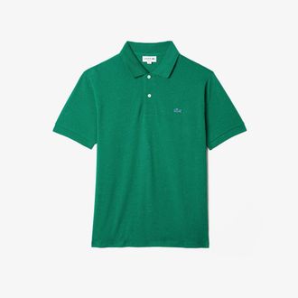 Lacoste Heren Lacoste Klassiek Fit Gespikkeld Piqué Poloshirt in Groen