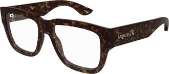 Alexander McQueen Am 0510O Optisch Montuur - unisex - Brillen - Bruin - 55 MM - Accessoires