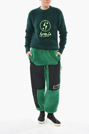 Stella McCartney Pantaloni KARA in Pile con Elastico in Vita e Tasca Oversize Stella McCartney
