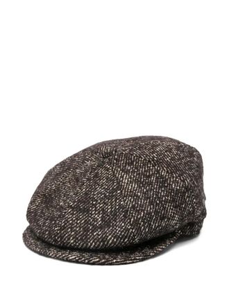 Tagliatore weave beret - men - Fabric - 60 - Brown