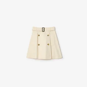 Burberry Gabardine Trench Mini Skirt, Size: 04