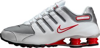 Nike Nike Mens Shox NZ Running Shoe, White/Sport Red/Cool Grey/Metallic Silver, 11.5 UK