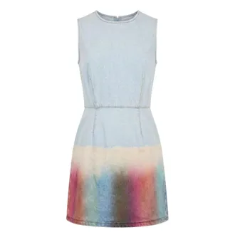 Trussardi Vestido Corto de Mezclilla sin Mangas - Dresses - Mujer - Azul - S