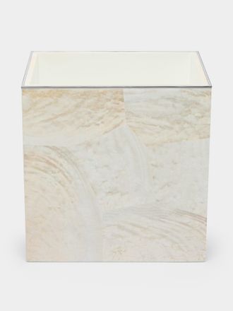 Objet Luxe Sienna Mother-of-Pearl Waste Paper Basket