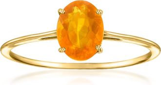 Ross-Simons Fire Opal Ring in 14kt Yellow Gold