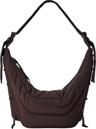 Christophe Lemaire Medium Soft Game Bag - Heren - Schoudertassen - Bruin - ONE Size - Nylon - Tassen