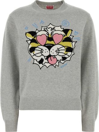 Kenzo Grey Wool Blend Sweater