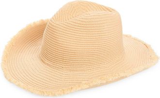 Melrose and Market Fringe Woven Cowboy Hat in Beige Nut at Nordstrom Rack