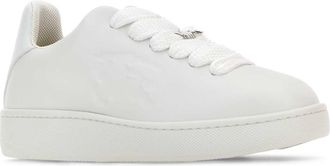 Burberry Womens White Leather Box Sneakers