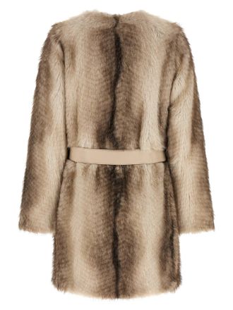 Twin-Set Eco-Fur Gradient Coat - Beige