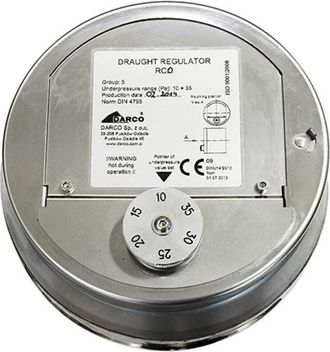 MBM V&aacute;lvula Reguladora Regulador De Tiro Ce Dn 300/350 Doble Pared Mbm Conducto De Humos