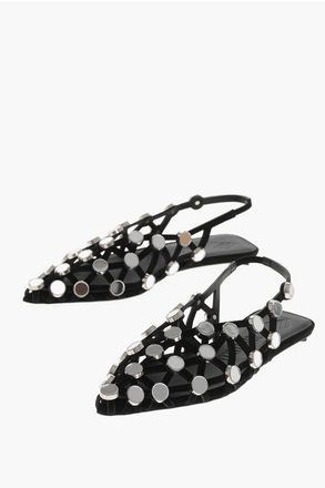 The Attico Ballerine Slingback GRID con Dettagli a Specchio taglia 36,5