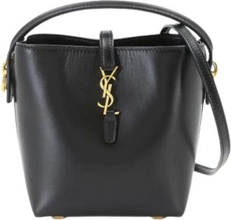 Saint Laurent Pre-owned Bolso tipo cubo de piel - Pre-owned - Mujer - Negro - ONE SIZE