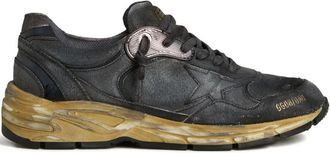 Golden Goose Dad-Star Sneakers In Naplak And Crackle Leather With Black Star And Heel Tab Shoes