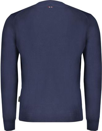 Napapijri Crew-Neck Cotton Sweater - Navy