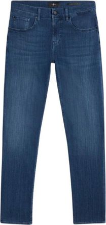 7 For All Mankind Slimmy Tapered Slim Jeans - Heren - Slim Fit Jeans - Blauw - W40 - Katoen - Jeans