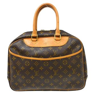 Louis Vuitton Deauville Handbag Monogram Canvas Brown Canvas Handbag (Pre-Owned)