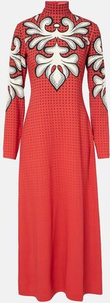 La DoubleJ Abito midi Halle in raso con stampa