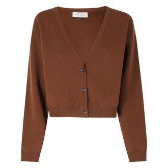 Roberto Collina C&aacute;rdigan ML - Knitwear - Mujer - Marr&oacute;n - S