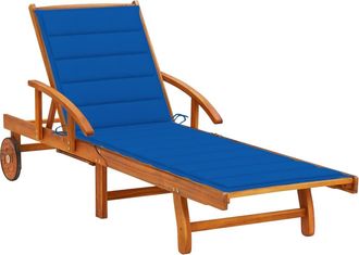 vidaXL Tumbona De Jard&iacute;n Con Coj&iacute;n Madera Maciza De Acacia Vidaxl