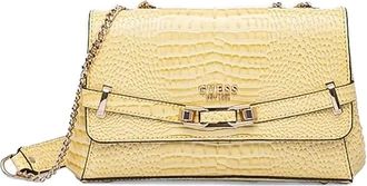 Guess Co Borsa a tracolla con effetto coccodrillo - Giallo