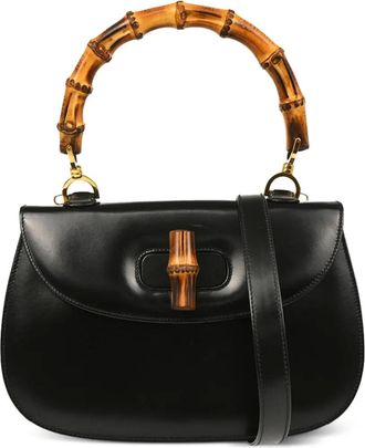 Gucci Borsa tote Bamboo 2way in pelle 1990-2000 - Nero