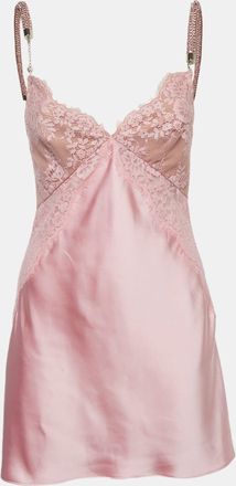 Self Portrait X Christopher Kane Pink Lace Mini Dress