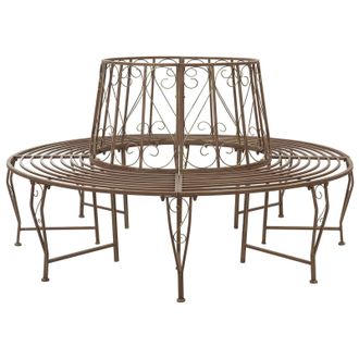vidaXL Banco De &Aacute;rbol 8-n&uacute;mero De Plazas &Oslash; 160 X 89 Cm Acero Vidaxl