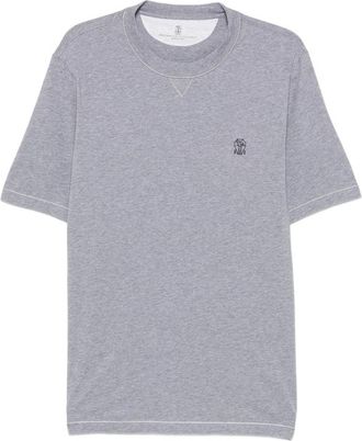 Brunello Cucinelli Logo-embroidered T-shirt