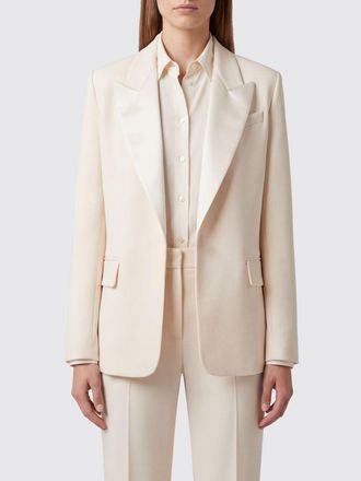 Federica Tosi Single-Breasted Cropped Polyester Blazer with Peak Lapels