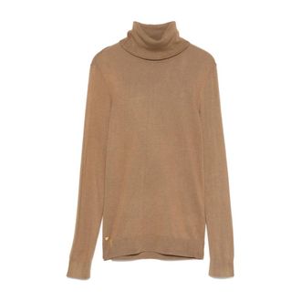 Ralph Lauren Zoe Long Sleeve Pullover - Dames - Coltruien - Bruin - 2XL - Truien & Vesten