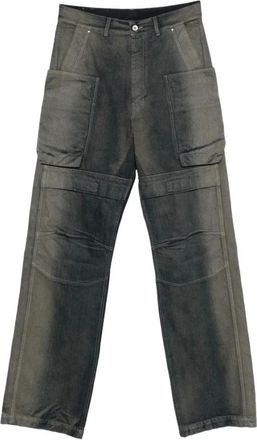 Rick Owens Grijze Straight Leg Jeans met Meerdere Zakken - Heren - Regular Fit Jeans - Grijs - W32 - Katoen - Jeans