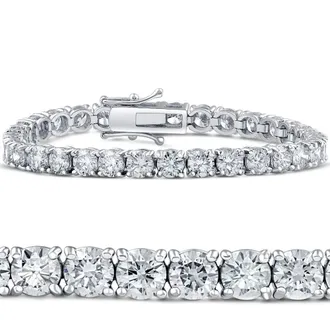 Pompeii3 15Ct TW Natural Diamond Tennis Bracelet 7 Double Lock Clasp