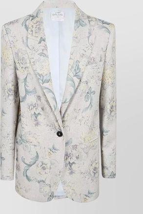 Forte_Forte linen-blend hopsack relaxed-fit blazer