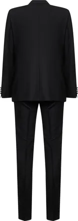 Dolce & Gabbana Mens Tuxedo Suit Three-Piece Black Virgin Wool Suits