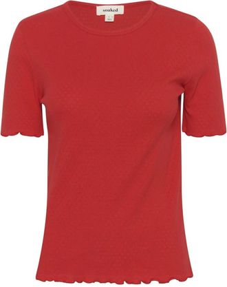 Soaked In Luxury Mujer, Camisetas, Rojo, Talla: 2XL