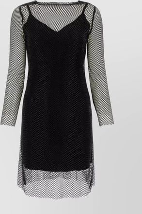 Max Mara embellished mesh vezzo mini dress