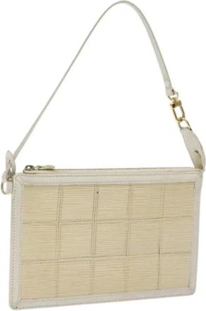 Louis Vuitton Tweedehands leren Louis Vuitton tassen - Dames - Vintage Handtas - Beige - ONE Size - Leer - Vintage
