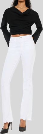 Kancan High Rise Bootcut Jeans In White