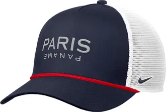 Nike Mens PSG Rise Rope Trucker Hat in Blue | C16820C995PSGF-NVY