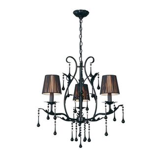 Netlighting Flur Pendant Round 3 Light E14 Black