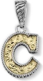 Samuel B. Two-Tone Initial Pendant in Silver/gold C at Nordstrom Rack